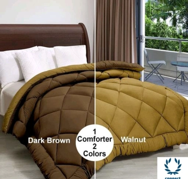 SIE STORE 250 GSM Luxury Premium Microfiber Soft Reversable DOUBLE BED (90*100 INCH) All Season Comforte_Blanket/RAJAI/Quilt(Cocoa Coffee & Brown - Free Size, Microfabric, Rajai, Pack of1, Cocoa Coffee / Brown